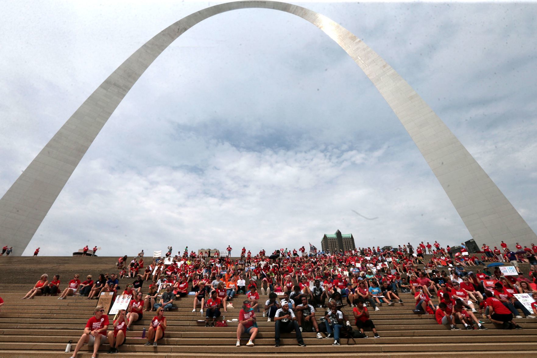 Moms Demand Action for Gun Sense in America rally at Arch grounds